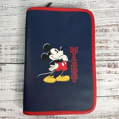 Disney Office | Vintage Mickey Mouse Zip Around Planner Disney Personal Size 90s Y2k | Color: Blue/Red | Size: Os
