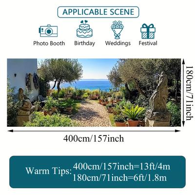 TEMU 1pc Fabric Garden And Garage Door Door Wrap – Add Holiday Flair To Your Garage, Great For Seasonal Parties, Family Events, And Outdoor Gatherings. And . Image