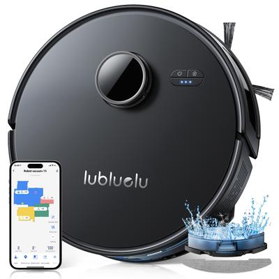 TEMU Robot Vacuum And Mop Combo 5000pa, Lubluelu L15 Robot Vacuum, Auto-charging, , 30 No-go Zones, Wifi/app, 3in 1 Robot Vacuum Cleaner For Pet Hair Carpet Hard Floor Image