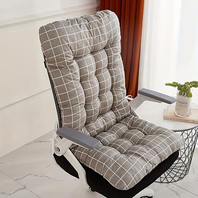 TEMU Ergonomic Office Chair Cushion, Polyester Backrest Support Pad, Portable Rectangle Woven Fabric, Spot-clean, Soft Firmness For Home, Car, Cabin Use - Chair Not Included Image