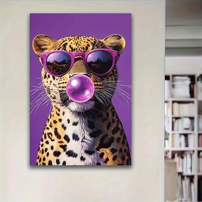 TEMU 1pc, Wear Glasses, Background Decoration, Birthday Gift, Valentine's Day Gift, Holiday Gift, Posters And Printed Materials, , Suitable For Restaurant, Living Room, Room, Office Decoration Image