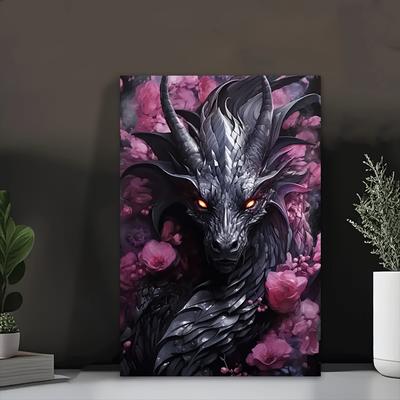 TEMU 1pc, Dragon, Background Decoration, Birthday Gift, Valentine's Day Gift, Holiday Gift, Posters And Printed Materials, , Suitable For Restaurant, Living Room, Room, Office Decoration Image