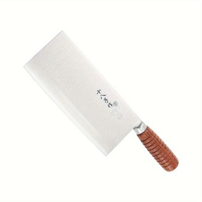 TEMU Shi Zuo Knife Meat 8-inch Knife Stainless Steel Vegetable Blade With Anti-slip Wooden Handle Image