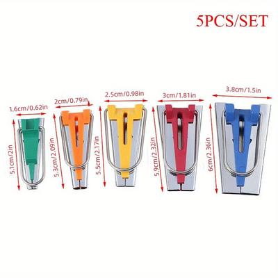 TEMU Sewing : Colorful 4/5pcs Bias Tape Maker Kit - Diy Binding, Quilting & Craft Projects Image