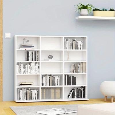 TEMU Cds Cabinet White 102x23x89.5 Cm Wood Image