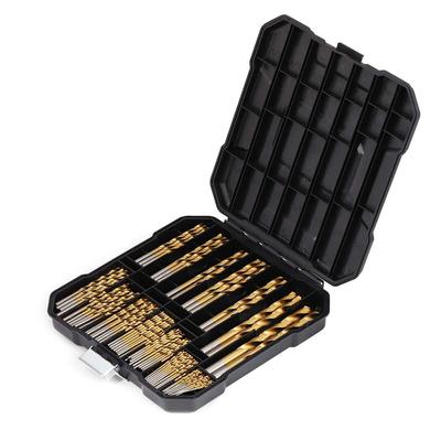 TEMU 99pcs Of Steel Titanium Drill Bit Set, Titanium Drill Bit Set For Metal And Wood, Steel Strip, Aluminum, Copper Storage Box, Suitable For Metal And Wood Drill Bits, Wood, Plastic Image