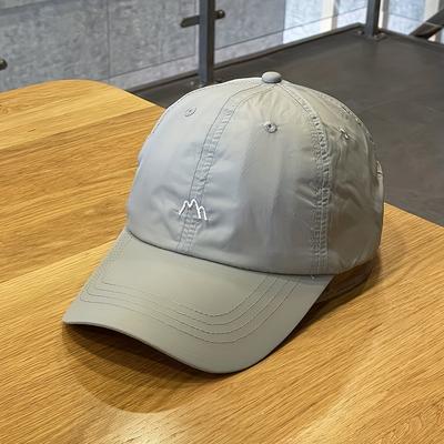 TEMU Thin Embroidered Mountain Quick-dry Hat Outdoor Sports Sun Hat Breathable Duckbill Hat Image