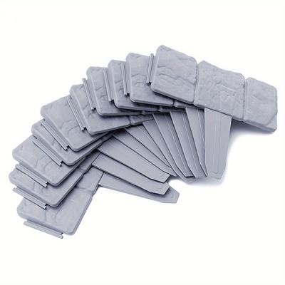 TEMU Stone-look Polypropylene Lawn Edging, 10m Garden Border, Bed Frame, And Decorative Fence, 25x23x1cm Per Piece, 40pcs Set Image