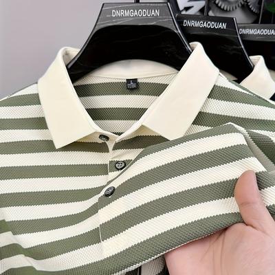 TEMU Men's Casual Short Sleeve Shirt With Pineapple Floral Print - Ribbed Collar, Lightweight Polyester, Summer Style, Casual Summer Wear | Floral Print Shirt | Polyester Fabric Image