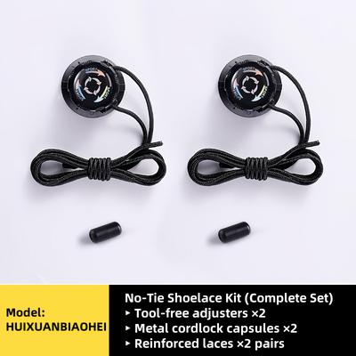 TEMU (6 Accessories/1 ) No-tie Shoelace Locks - Rotary Fasteners For Sports And Outdoor Shoes - Quick-adjust Fit For Men - Women - Pre-assembly Image