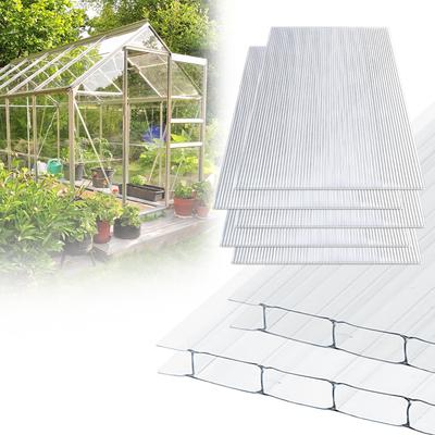 TEMU 14/28pcs Greenhouse Sheets Cut-to-size Sheets Uv-resistant Polycarbonate Twin-wall Sheets 605x1210x4mm Polycarbonate Sheets Transparent Sheets For Garden Greenhouses Image