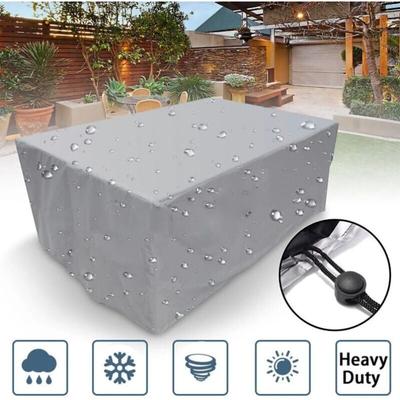Shining House - Rechteckige Schutzhülle für Gartenmöbel, Polyester, wasserdicht, staubdicht, Image