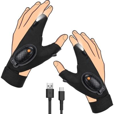 LED-Handschuhe – Originelles Geschenk für Männer – Mit wasserdichten Lichtern – Wiederaufladbare Image