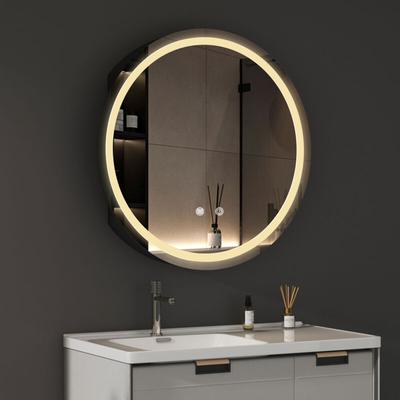 Spiegelschrank Bad mit Beleuchtung 80x80cm Badezimmer Spiegelschrank mit Beleuchtung Metall led Image