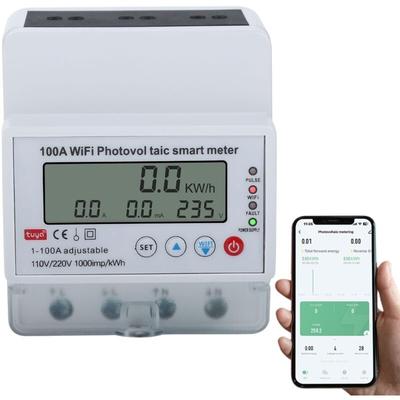 Smart WiFi Energiezähler 100A Einphasig 4P Tuya Smart wifi Photovoltaik Energiezähler