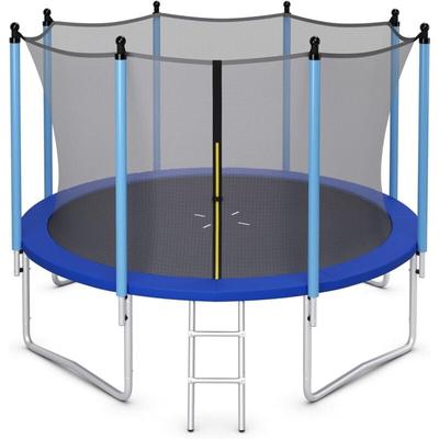 Goplus - 244 cm Trampolin für Kinder, Freizeit-Trampolin mit Sicherheitsnetz, Image