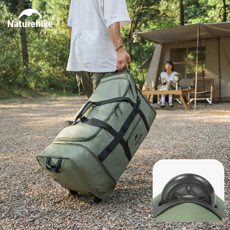 Naturehike Camping-Aufbewahrungstasche 88L Große Kapazität Tragbare Faltbare Outdoor-Reisetasche mit Rollen Gepäcktaschen Image