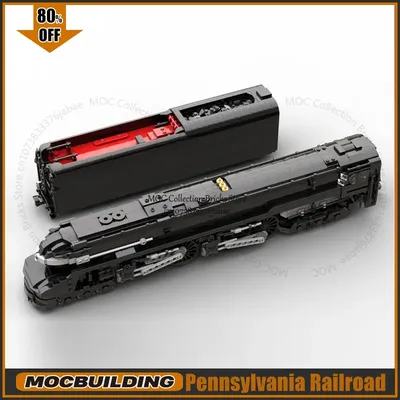 1:48 Pennsylvania Railroad MOC Bausteine Stadt Zug S1 6-4-4-6 Duplex Power Funktion Technologie Ziegel DIY Spielzeug Geschenke Image