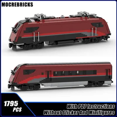 Moc kunden spezifische Ziegel Modell öbb 1216 Railjet Fracht transport züge Bausteine Eisenbahn Image