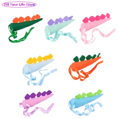 Kinder Tier Dinosaurier Schwänze Kinder Farbblock Kostüm Zubehör Dress Up Requisiten mit Image