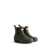 Gummistiefel HUNTER "ORIGINAL CHELSEA BOOT", Gr. 43, grün (schwarz olive), Synthetik, sportlich, Schuhe