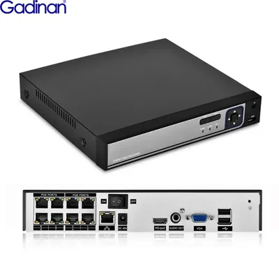 Gadinan 5MP 8CH 4CH IP NVR Full HD PoE 48V IEEE802.3a NVR Network Video Recorder for PoE IP Cameras