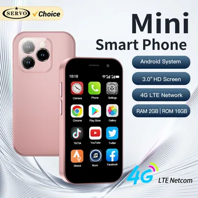 SERVO KING8000 Android Mini Smartphone 4G LTE 2GB+16GB Play Store GPS Face Unlock Wi-Fi 3.0" Cute