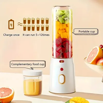 1pc multi-functional electric blender, USB rechargeable cordless juicer, high-power juice cup,