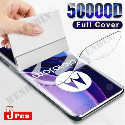 5 Pcs Hydrogel Film For Motorola Edge 50 40 Pro Neo G Stylus 5G 2024 G64 G24 Power G Play 2024 Full