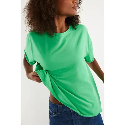 We The Free Nina Tee at Free People in Lively Ivy, Size: XS