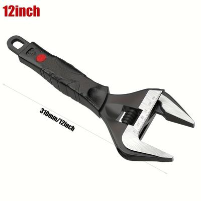 TEMU Newshark Adjustable Wrench Set, 6-inch & 10-inch, Wide Jaw With , Black Oxide Finish, Metric, For Home, Garage, Workshop Use, Steel Construction, Wrenches For Hand Tools Image