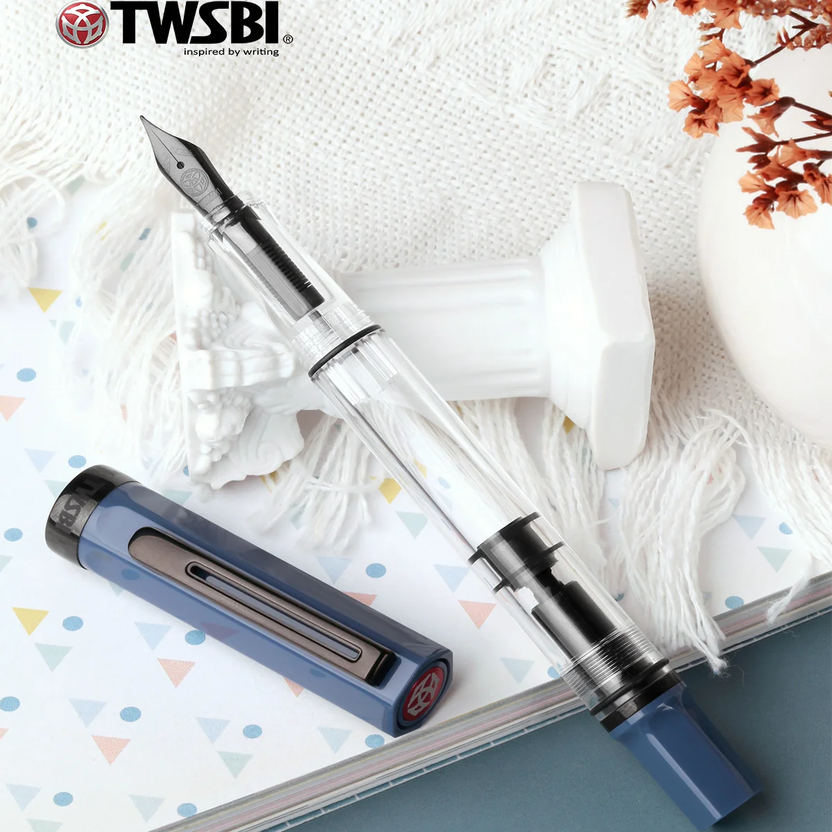 TWSBI ECO Kostbarer Kolbenstift, transparentes Harz, Füllfederhalter, große Kapazität, Tinte, Student, Schreiben, Geschäftsbedarf, Geschenk Image