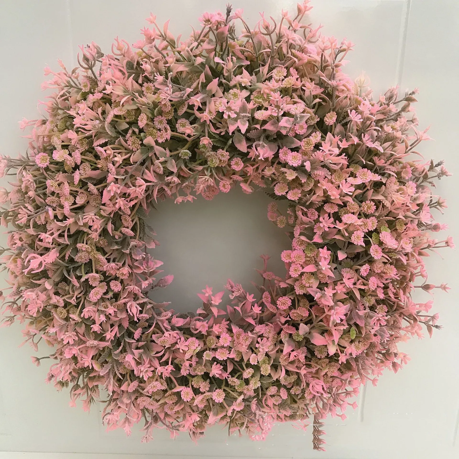 45cm künstliche Babys breath Kranz Girlande für Hochzeits dekoration Home Party DIY Wandbehang Haustür Dekoration Image