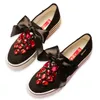 Rote Diamant Schuhe 2022 Herbst Slip-on Wohnungen Frauen Schuhe Casual Faul Leinwand Schuhe
