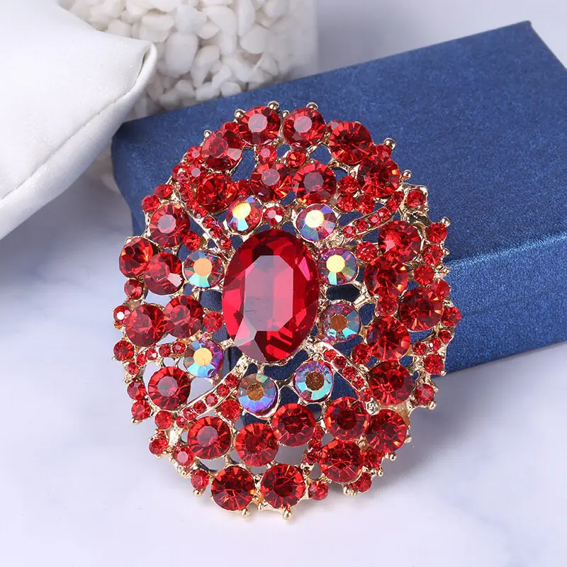 Hochwertige Strass-Brosche in Wassertropfenform, modische Damen-Corsage für Party, Hochzeit Image
