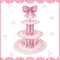 Rosa Schleife Einweg-Kuchenständer Thema Geburtstag Party Dekoration Mädchen für Kokette Geburtstag Braut Party Supplies Kuchen Dekorationen