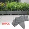 10pcs Plastic Garden Edging Border, Imitation Stone Fence Panels, Patio Outdoor Barrier