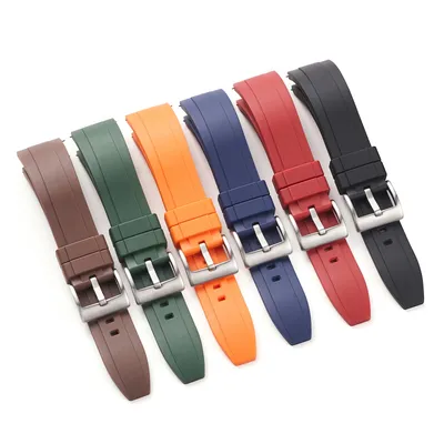 Premium Silikon Uhrenarmband Schnellverschluss Gummi Uhrenarmband 18mm 19mm 20mm 21mm 22mm Image
