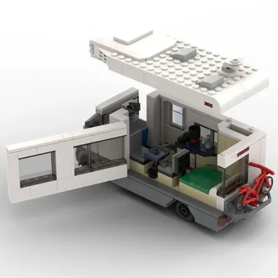 Moc Gebäude Ziegel Stadt Auto Modell Wohnmobil Camper Technologie Modulare Blöcke Geschenke Image