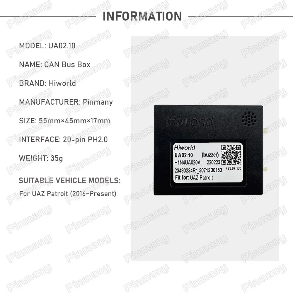 Autoradio CAN Bus Adapter Android Radio CANBus Decoder Hiworld UA02 Serial Port Konverter für UAZ Patroit Image