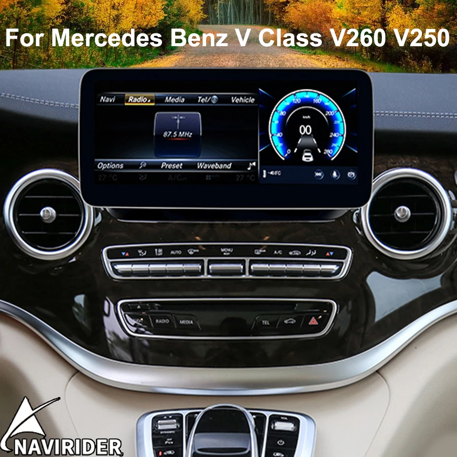 12,3 "Android Qled Bildschirm Für Mercedes Benz V Klasse 2019 V260 V250 W447 2017 2019 GPS CARPLAY Auto Radio multimedia Video Player Image