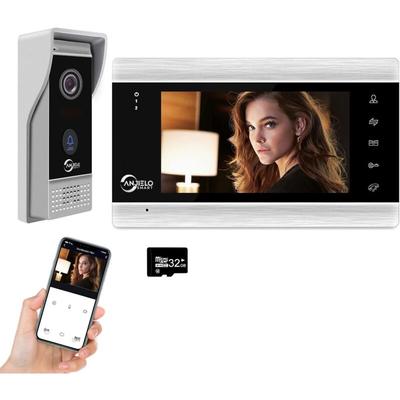 Video-Gegensprechanlage, WLAN-Video-Türklingel mit Monitor, 7-Zoll-Kabel-Türklingel, Image