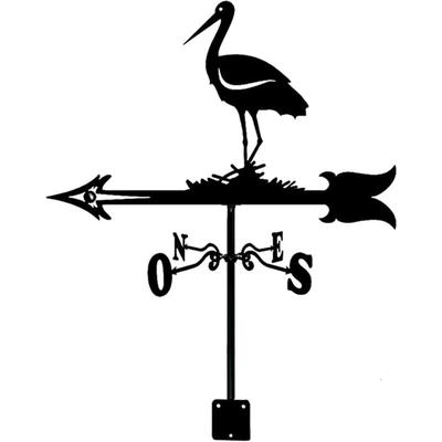 Modellierung der Storch-Wetterfahne aus Metall mit Dachmontage-Gartendekorationen Image