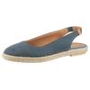 Slingsandale VERBENAS "Kiara Serraje", Damen, Gr. 36, blau (jeansblau), Veloursleder, casual, Schuhe, Sommerschuh, Sling, Urlaubschuh mit Juterahmen
