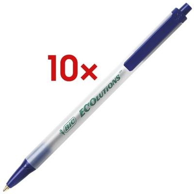 BIC 10x Kugelschreiber »Ecolutions Clic Stic« blau Image