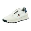 Sneaker GANT "Garold", Herren, Gr. 43, weiß (weiß, blau), Textil, Lederimitat, kontrastfarbene Details, casual, Schuhe, Schnürschuh, Freizeitschuh im Materialmix