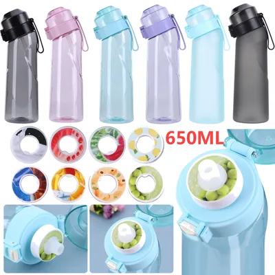 650ML Leak-Proof Scent Flavored Water Bottle with 5/7/10Pcs Flavor Pods Air Water Up Bottle Portable