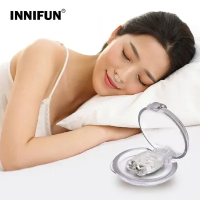 100pcs Mini Anti Snoring Snore Stoper Device Silicone Nose Clip Sleep Noise Guard Sleeping