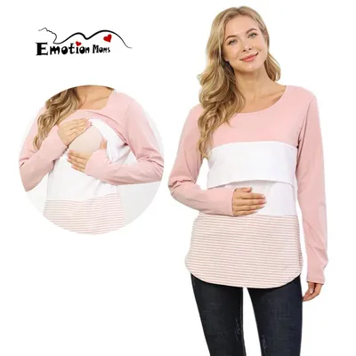 Pregnancy Maternity Clothes Autumn Long Sleeve Breastfeeding Tops For Pregnant Women Nursing Top