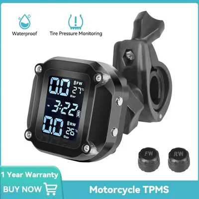 Motorcycle TPMS Tire Pressure Sensors Motor TMPS Tire Pressure Monitoring System 2 Wheel Tyre